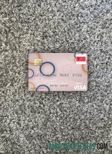 Cartão de débito Visa Taiwan Chang Hwa Bank Photolook Front amostra